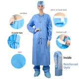 Disposable Isolation Gowns - Blue Level 2 SMS 40gsm Non-Woven Material - PPE Gowns Disposable for Dental, Medical Use, Fluid-Resistant and Latex-Free Gowns, Universal Size No reviews yet