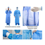 Disposable Isolation Gowns - Blue Level 2 SMS 40gsm Non-Woven Material - PPE Gowns Disposable for Dental, Medical Use, Fluid-Resistant and Latex-Free Gowns, Universal Size No reviews yet